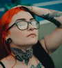 Flesh Tunnel getragen bei einer Frau