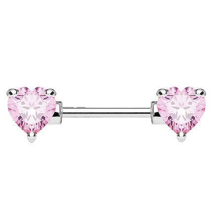 KR10988 | 12mm  - Silber / Rosa - Herz