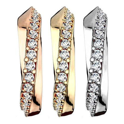 Nasenpiercing Tragus Ohr Piercing Ring Creole mit Kristallen