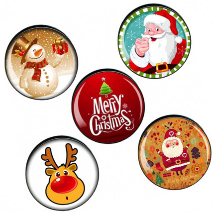 Picture Ohr Tunnel Gewinde Plug  Motiv Weihnachtsmann Best Wishes