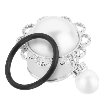 Ohr Plug Tunnel Perlmutt mit Perlen Kristall Anhänger