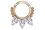 Ausgefallenes Kristall Septum Piercing