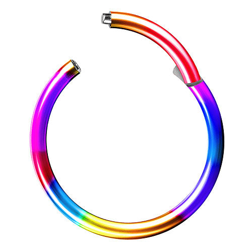 Septum Universal Piercing Scharnier Klicker Titan Rainbow