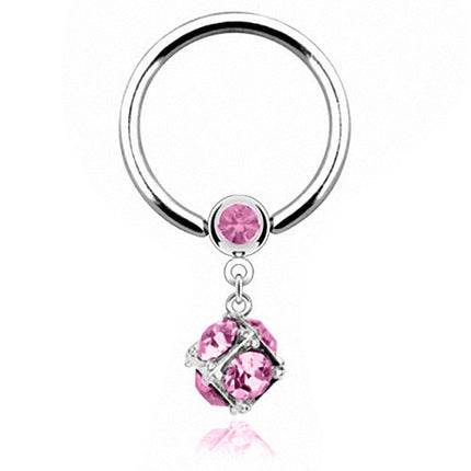 Nippelpiercing Klemmring - Pink