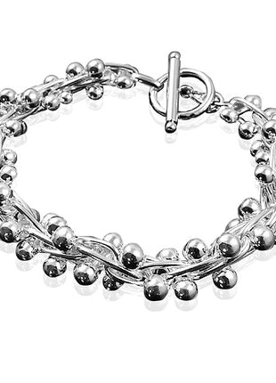 Stylisches Damen Schmuck Armband Bracelet poliert Silber Plattiert