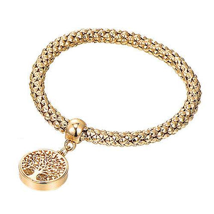 Damen Armband Schmuck Set Baum des Lebens Kristall Stretch Lebensbaum