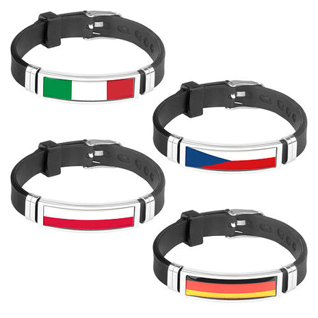 Silikon Armband National Flagge Fanartikel Fussball EM verstellbar