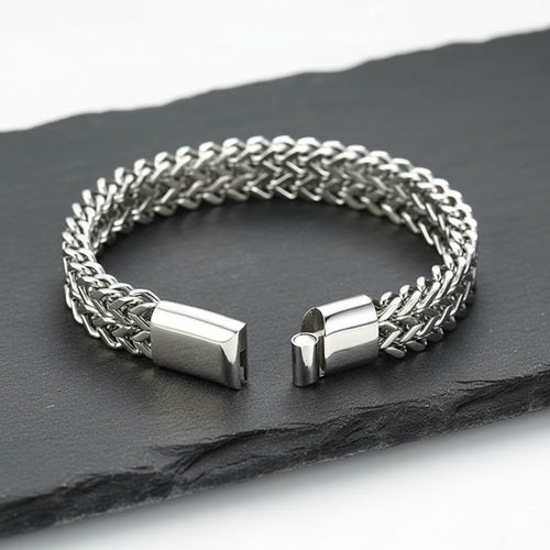 Edelstahl Armband 8mm magnetischer Verschluss Fuchsschwanz