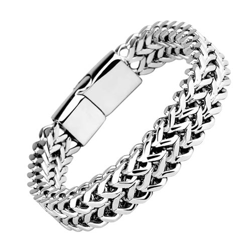 Edelstahl Armband 8mm magnetischer Verschluss Fuchsschwanz