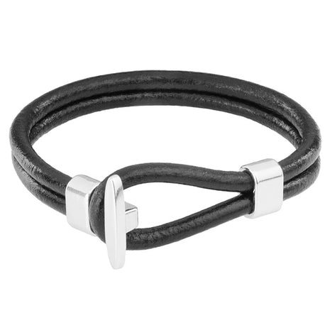 Herren Armband echtes Leder Surfer Style 2 Riemen Surferarmband