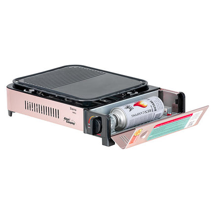 Campinggrill Campingkocher Gaskocher BBQ Gasgrill Koffer Barbecue Tischgrill Grillplatte