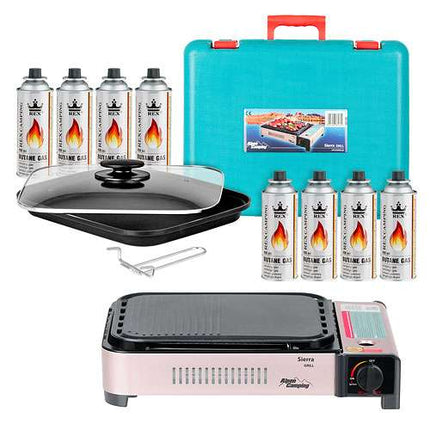 Sierra  (Blauer Koffer) + 8 Gasflaschen