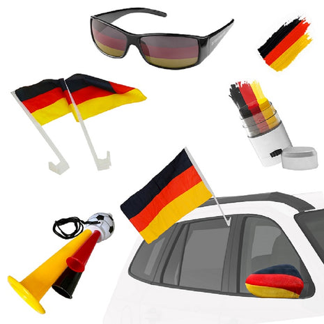 🇩🇪 5-teiliges Deutschland Autoset Fan Set Fanartikel Fussball WM