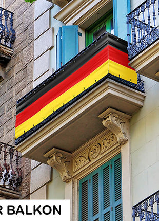 🇩🇪 Deutschland XXXL Balkonflagge Umrandung 500cm x 83cm Fahne Fussball Sichtschutz