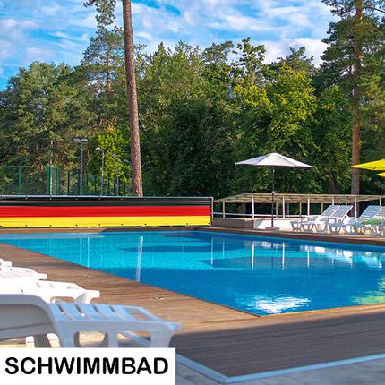 🇩🇪 Deutschland XXXL Balkonflagge Umrandung 500cm x 83cm Fahne Fussball Sichtschutz