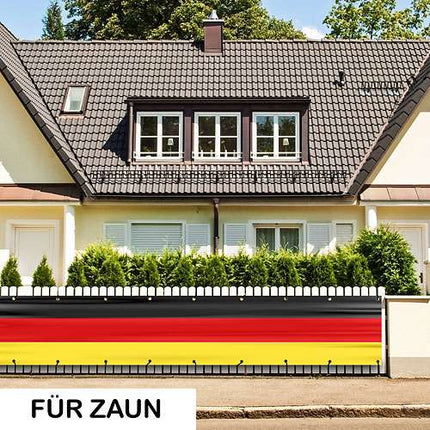 🇩🇪 Deutschland XXXL Balkonflagge Umrandung 500cm x 83cm Fahne Fussball Sichtschutz