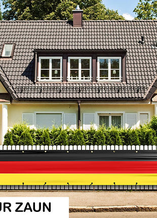 🇩🇪 Deutschland XXXL Balkonflagge Umrandung 500cm x 83cm Fahne Fussball Sichtschutz