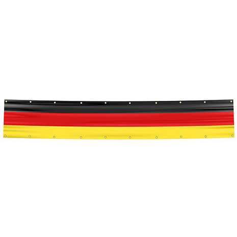 🇩🇪 Deutschland XXXL Balkonflagge Umrandung 500cm x 83cm Fahne Fussball Sichtschutz