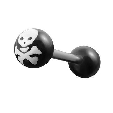 BAQ-0160 - Schwarz / Totenkopf Weiß