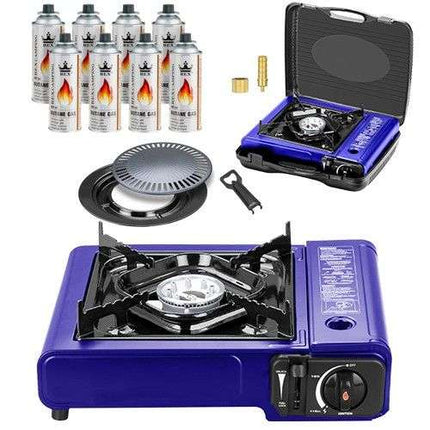 Bavaria ( Blau ) + Grillplatte + 8 Gasflaschen