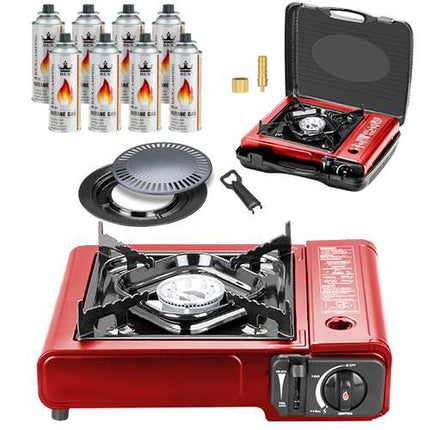 Bavaria ( Rot ) + Grillplatte + 8 Gasflaschen