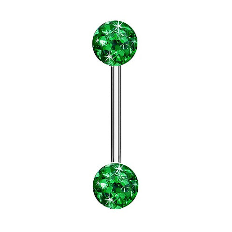 Brustwarzenpiercing Barbell Hantel Piercing Multi Epoxy Ferido Kristall Kugeln