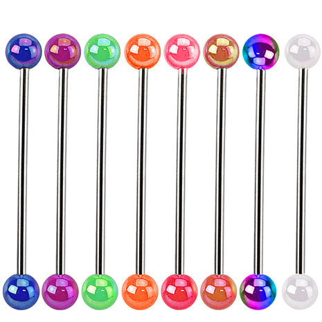 Industrial Piercing Barbell Stab Metallic Kugeln