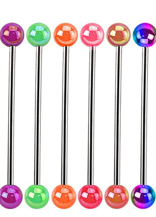 Industrial Piercing Barbell Stab Metallic Kugeln