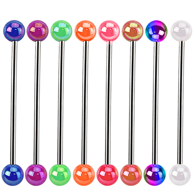 Industrial Piercing Barbell Stab Metallic Kugeln