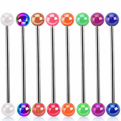 Industrial Piercing Barbell Stab Metallic Kugeln