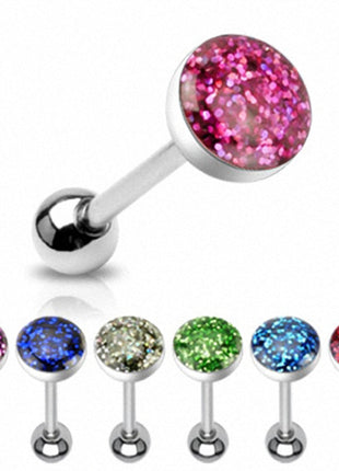 Tongue Piercing Multi Epoxy Crystal Jewelry Ball 