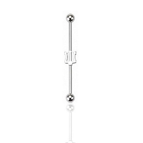 Industrial Piercing Hantel Dreizack