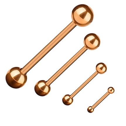 Universal Barbell Stab für Ohr Zunge Brust Piercing Rosegold IP
