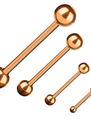 Universal Barbell Stab für Ohr Zunge Brust Piercing Rosegold IP