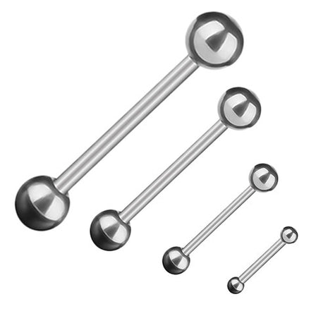 Universal Barbell Stab für Ohr Zunge Brust Piercing Silber