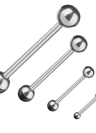 Universal Barbell Stab für Ohr Zunge Brust Piercing Silber