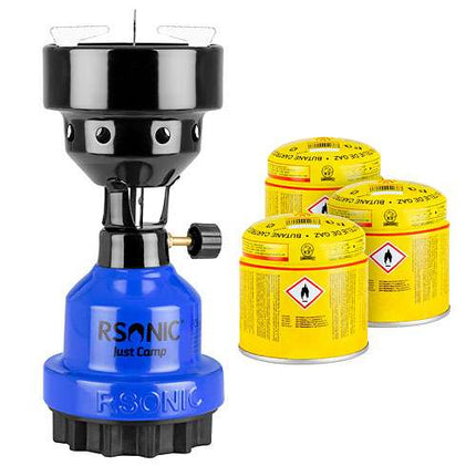 Campingkocher-Groß (inkl.3 Kartuschen) | Blau