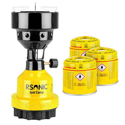 Campingkocher-Groß (inkl.3 Kartuschen) | Gelb