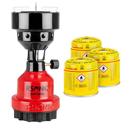 Campingkocher-Groß (inkl.3 Kartuschen) | Rot