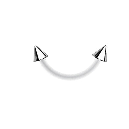 Augenbrauen Piercing Bioflex Edelstahl Spikes