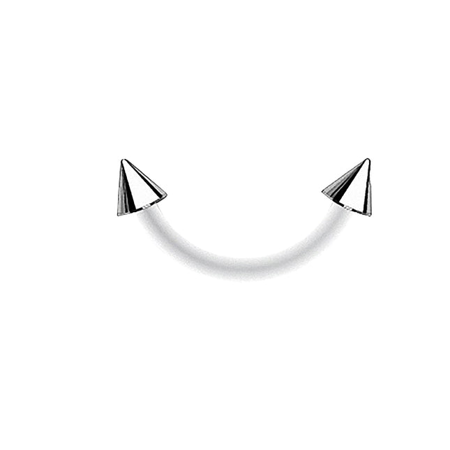 Augenbrauen Piercing Bioflex Edelstahl Spikes