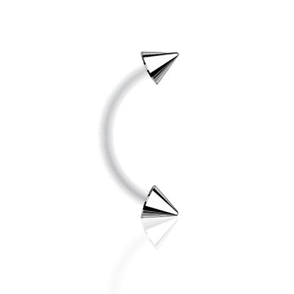 Augenbrauen Piercing Bioflex Edelstahl Spikes