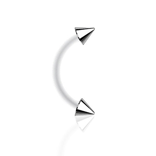 Augenbrauen Piercing Bioflex Edelstahl Spikes