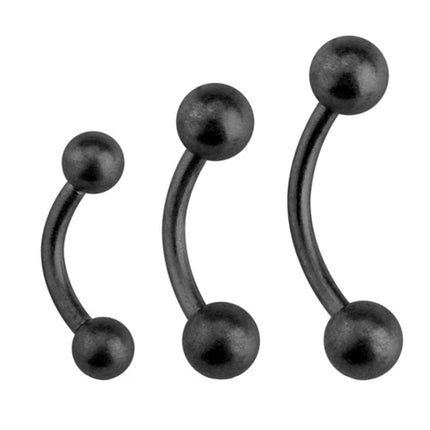Augenbrauenpiercing Barbell Ohrpiercing Banane Matt Schwarz
