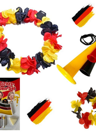 🇩🇪 4-teiliges Damen Fan Set Fanartikel Deutschland Fussball WM