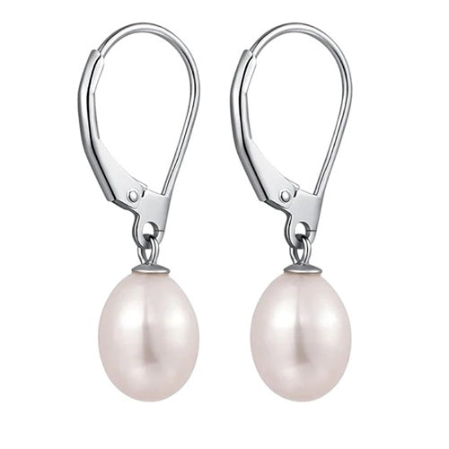 Elegante Damen Ohrrringe 925 Sterling Silber Ohrhänger mit Süßwasserperlen