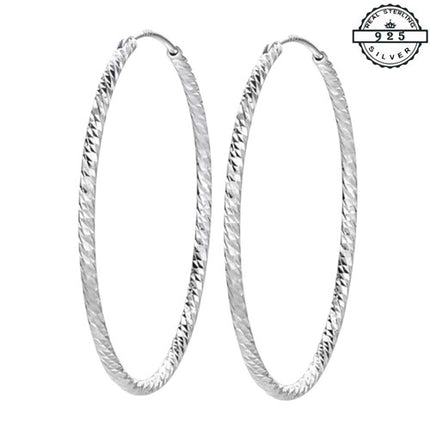 Creolen gedreht aus 925 Sterling Silber elegantes Design für Damen