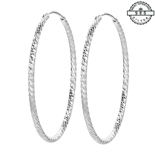 Creolen gedreht aus 925 Sterling Silber elegantes Design für Damen