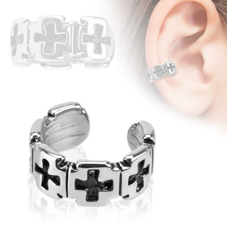 Ear Cuff Non Piercing Ohrklemme Eisernes Kreuz