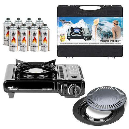 Everest + Grillplatte + 8 Gasflaschen